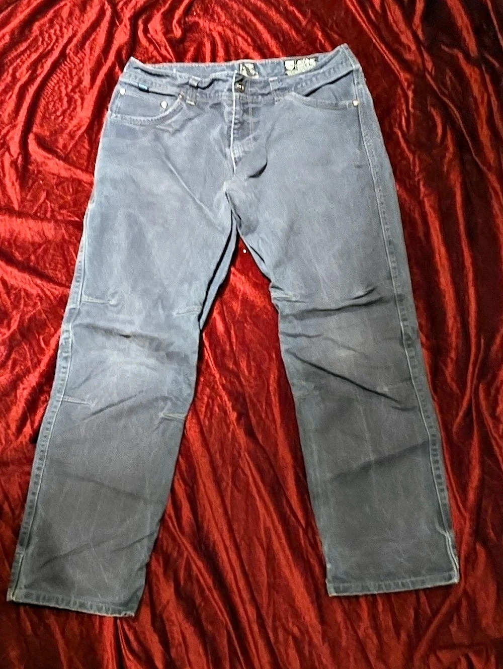 Kuhl Brand Men's Blue/Gray Canvas Heavy Duty Workpants Waist 34